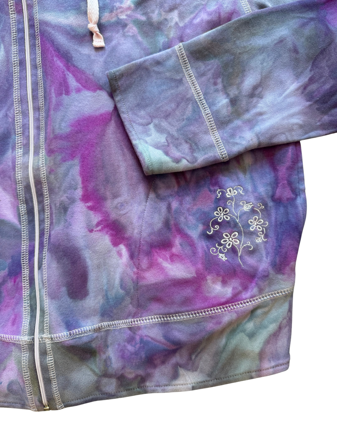 Upcycled Adult Medium Zip Hoodie