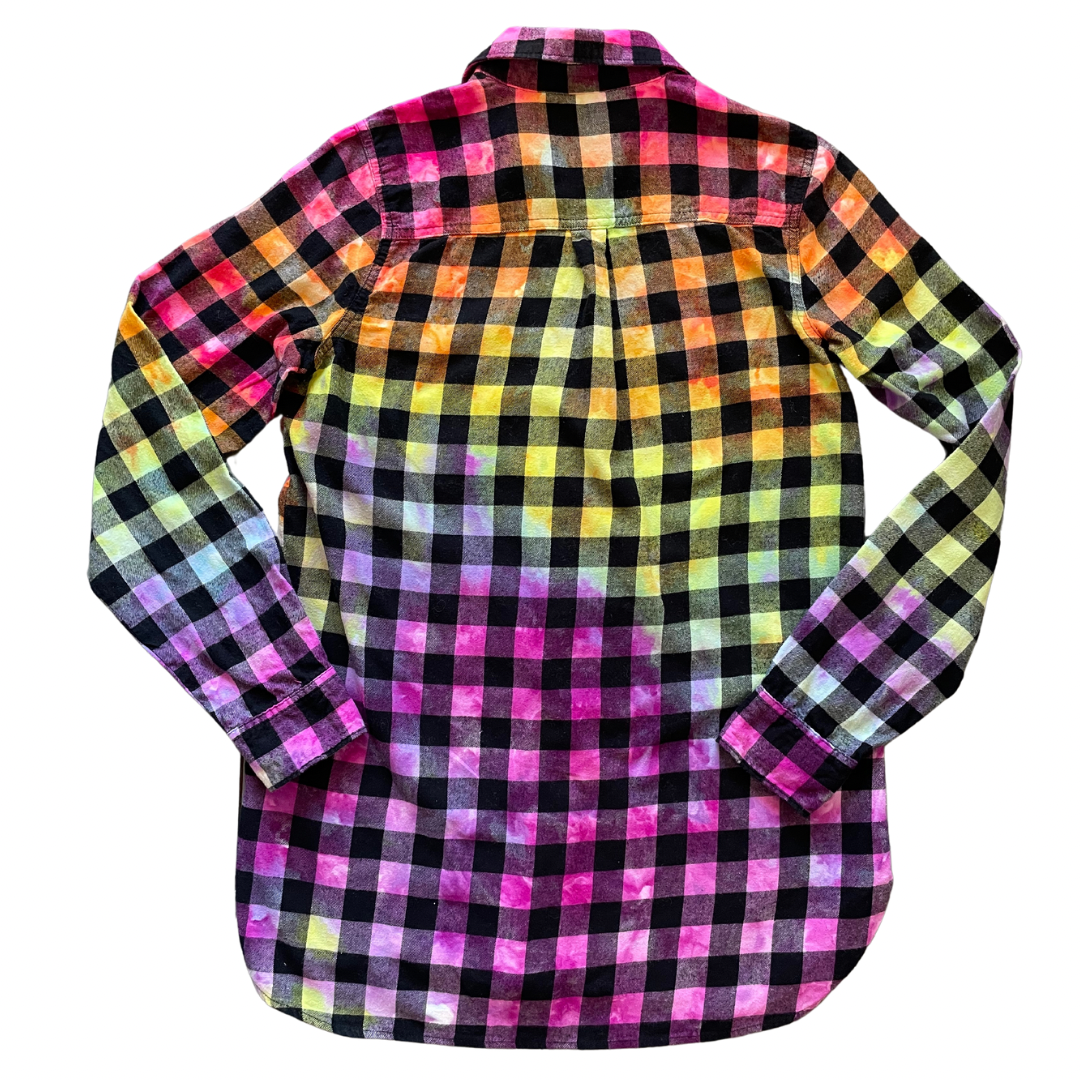 Upcycled Women’s Medium Tall Plaid Tunic Shirt