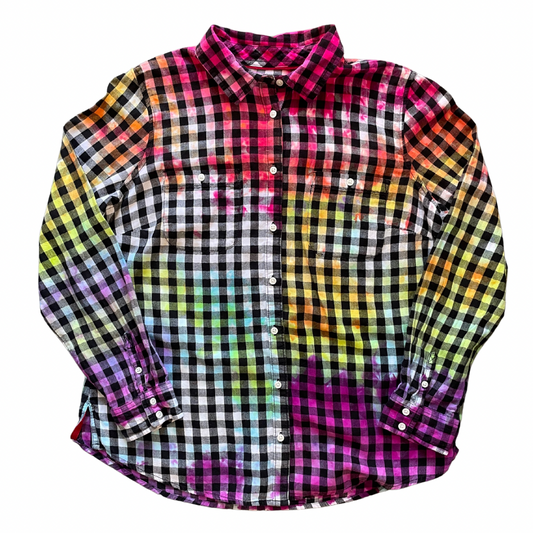 Upcycled Women's Large Plaid Shirt